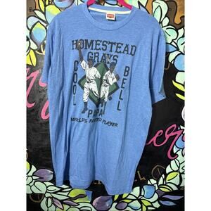 Homage Homestead Grays Tee Cool Papa Bell T-Shirt, Blue, Medium